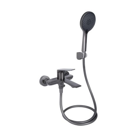 Смеситель для ванны Qtap Vlasta New (c душевым гарнитуром) QTVLA259GMB45643 Gunmetal Black PVD Смеситель для ванны Qtap Vlasta New (c душевым гарнитуром) QTVLA259GMB45643 Gunmetal Black PVD