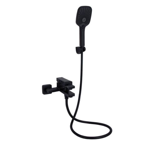 Смеситель для ванны Qtap Gemini (c душевым гарнитуром) QTGEM259BLM45682 Black Matt Смеситель для ванны Qtap Gemini (c душевым гарнитуром) QTGEM259BLM45682 Black Matt