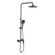 Душова система універсальна Qtap Gemini на три споживачі (з виливом) QTGEM111BLM45686 Black Matt