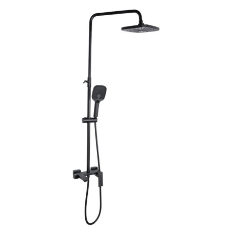 Душова система універсальна Qtap Gemini на три споживачі (з виливом) QTGEM111BLM45686 Black Matt Душова система універсальна Qtap Gemini на три споживачі (з виливом) QTGEM111BLM45686 Black Matt