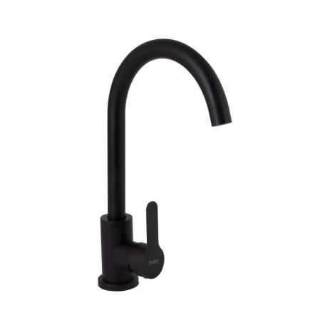 Кухонний змішувач Brinex Pure 015F, у-образний, Black Matt, модель BRIPUR015FBLM Кухонний змішувач Brinex Pure 015F, у-образний, Black Matt, модель BRIPUR015FBLM