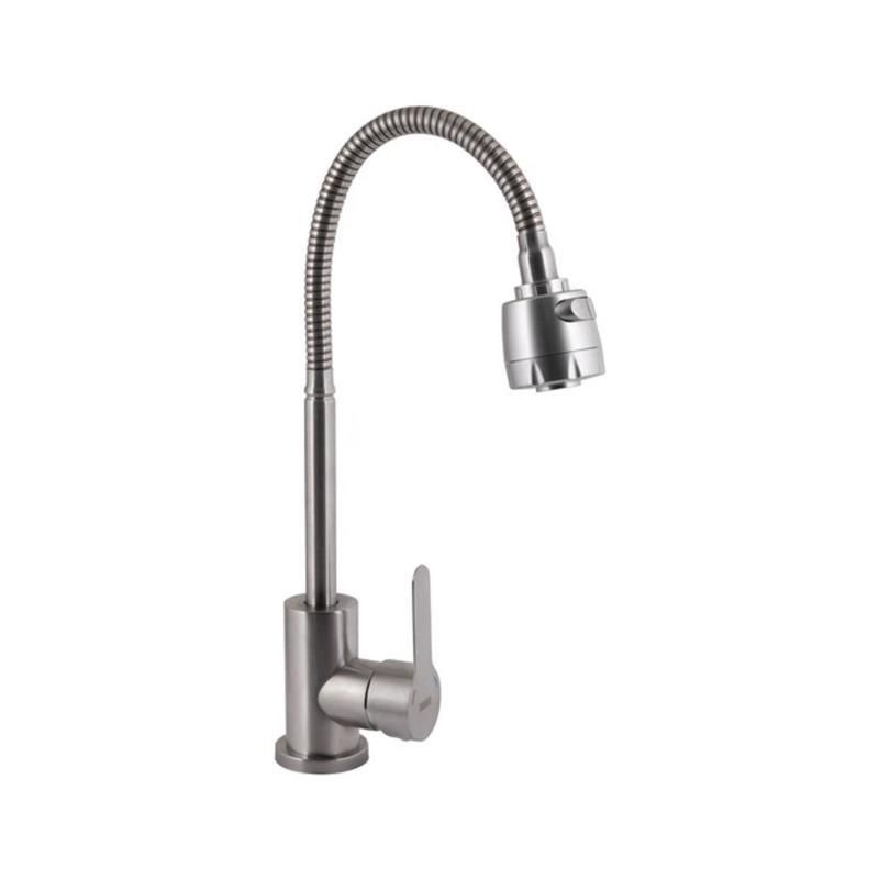 Смеситель для кухни Brinex Pure 015F41 с гибким изливом Nickel BRIPUR015F41NKL Смеситель для кухни Brinex Pure 015F41 с гибким изливом Nickel BRIPUR015F41NKL
