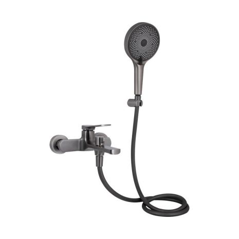 Смеситель для ванны Qtap Slavonice (c душевым гарнитуром) QTSLV259GMB48035 Gunmetal Black PVD Смеситель для ванны Qtap Slavonice (c душевым гарнитуром) QTSLV259GMB48035 Gunmetal Black PVD