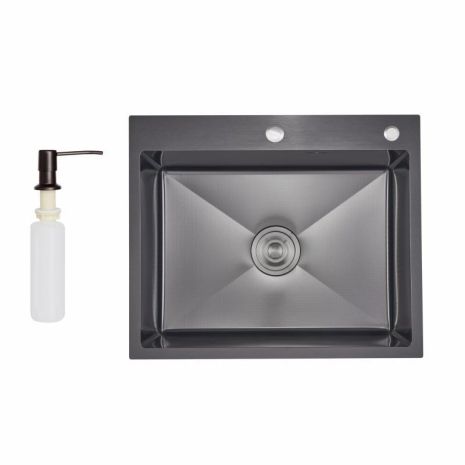 Интегрированная мойка Lidz Handmade H6050HB для кухни Decor Black PVD Honeycomb 2,5/0,5 мм LDH6050BDECPVD48371 Интегрированная мойка Lidz Handmade H6050HB для кухни Decor Black PVD Honeycomb 2,5/0,5 мм LDH6050BDECPVD48371