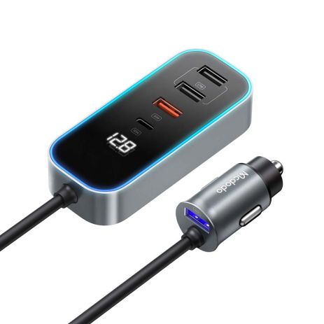 Автомобильное зарядное устройство Mcdodo 107W 5-портовое с дисплеем напряжения и подсветкой 12/24V CC-1900 Автомобильное зарядное устройство Mcdodo 107W 5-портовое с дисплеем напряжения и подсветкой 12/24V CC-1900