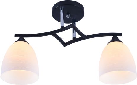 Люстра декоративна INTEREES IS XA1108/2 Black+Chrome на 2 плафона