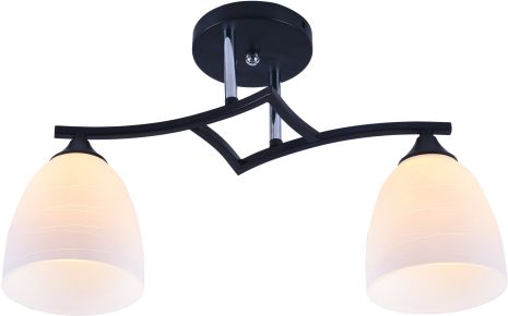 Люстра декоративна INTEREES IS XA1108/2 Black+Chrome на 2 плафона