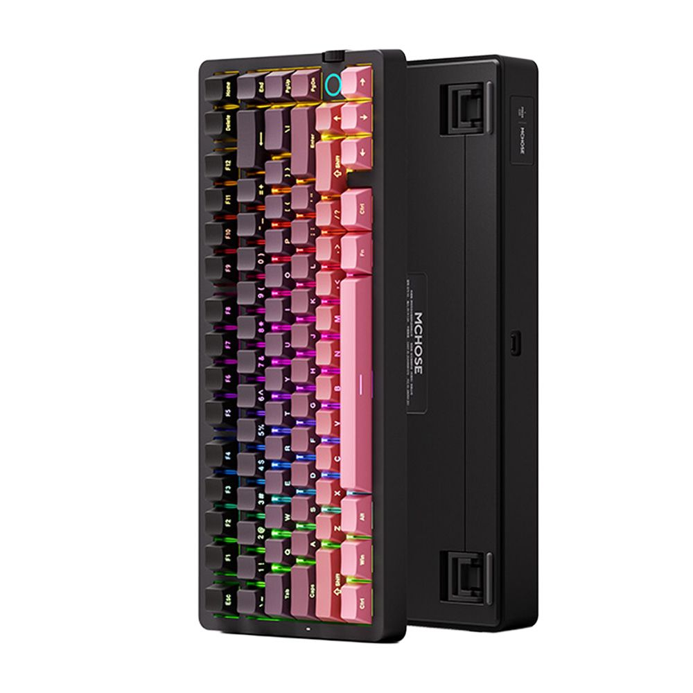 Беспроводная механическая клавиатура MCHOSE G75 V2 Blackberry, Ice Blue Switch, RGB, Bluetooth/2.4G/USB-C, 75%, PBT, 10000 мАч Беспроводная механическая клавиатура MCHOSE G75 V2 Blackberry, Ice Blue Switch, RGB, Bluetooth/2.4G/USB-C, 75%, PBT, 10000 мАч