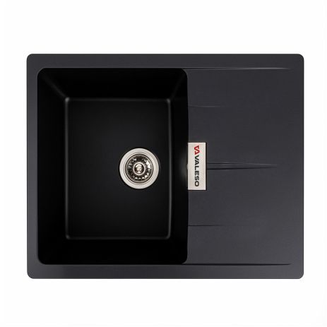 Кухонная гранитная мойка VALESO ZIRKONE 6250, матовая черная
