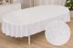 Скатерть виниловая овальная 140*300 см 7D/oval/d/white 201