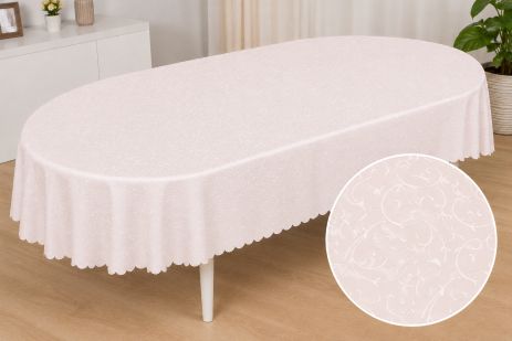 Скатерть виниловая овальная 140*300 см 7D/oval/z/pudra 205 Скатерть виниловая овальная 140*300 см 7D/oval/z/pudra 205