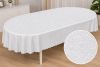 Скатерть виниловая овальная 140*300 см 7D/oval/z/white 203