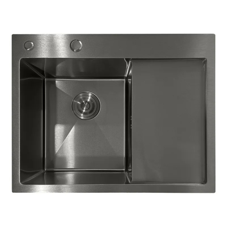 Мойка из нержавеющей стали Mixxus MH6350L Nano-Black (3.0/0.8) цвет графит (MI7045)