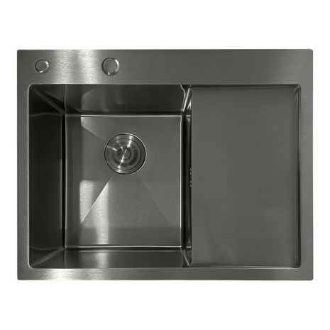 Мийка з нержавіючої сталі Mixxus MH6350L Nano-Black (3.0/0.8) колір графіт (MI7045)