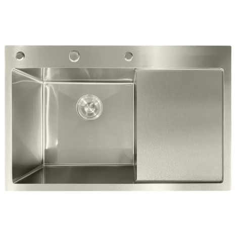 Мийка з нержавіючої сталі MIXXUS MH7849L NANO-SILVER (3.0/0.8) колір нержавійка (MI7048)