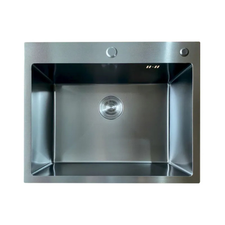 Мойка кухонная Mixxus MH6050 Micro Decor Black (3.0/0.8) из нержавеющей стали, черная (MI8223)