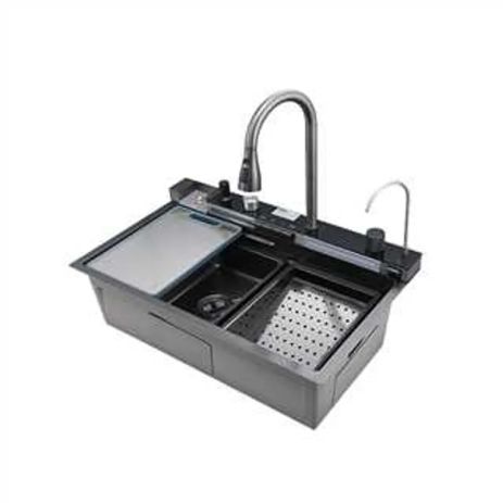 Мийка багатофункціональна Mixxus MH7546-SET-06 Micro Decor Graphite з вбудованим змішувачем з нерж.сталі (MI8414) Мийка багатофункціональна Mixxus MH7546-SET-06 Micro Decor Graphite з вбудованим змішувачем з нерж.сталі (MI8414)