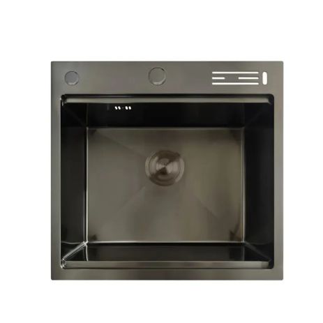 Мойка Mixxus MH5050-SK Nano-Black с н.ст.зе ступенькой для сушки, с подст.под ножи(графит) (MX1940)