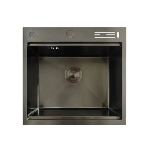 Мийка Mixxus MH5050-SK Nano-Black з н.ст.зі сходинкою для сушарки, з підст.під ножі(графіт) (MX1940)