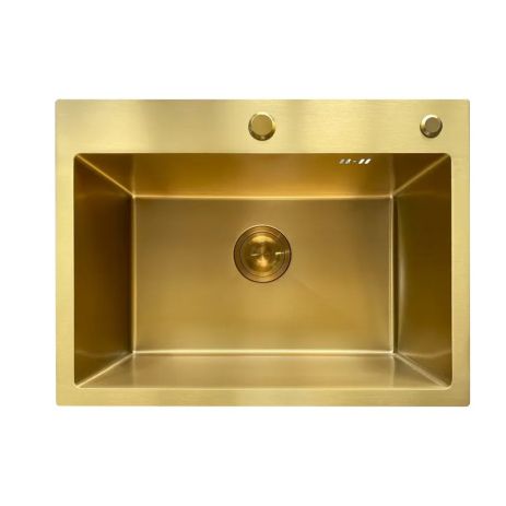 Мийка Mixxus MH5843 Micro Decor Brushed Gold (3.0/0.8) з нерж. сталі (колір матове золото) (MI8218) Мийка Mixxus MH5843 Micro Decor Brushed Gold (3.0/0.8) з нерж. сталі (колір матове золото) (MI8218)