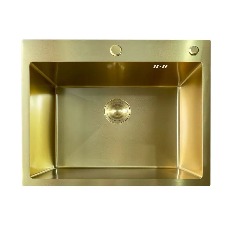 Мийка Mixxus MH6050 Micro Decor Brushed Gold (3.0/0.8) з нерж. сталі (колір матове золото) (MI8222) Мийка Mixxus MH6050 Micro Decor Brushed Gold (3.0/0.8) з нерж. сталі (колір матове золото) (MI8222)