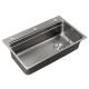 Мийка з нержавіючої сталі Mixxus MS7546-Set-01 Micro Decor Graphite (3.0/0.8) комплект (графіт) (MI8390)