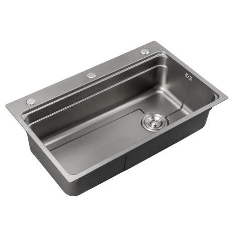 Мийка з нержавіючої сталі Mixxus MS7546-Set-01 Micro Decor Graphite (3.0/0.8) комплект (графіт) (MI8390) Мийка з нержавіючої сталі Mixxus MS7546-Set-01 Micro Decor Graphite (3.0/0.8) комплект (графіт) (MI8390)