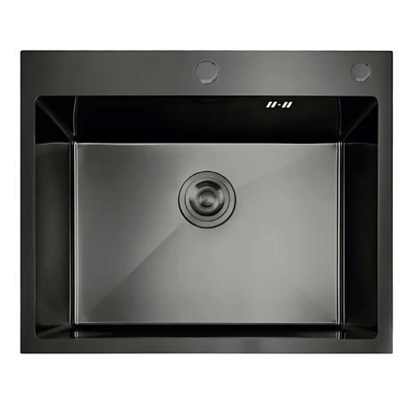 Мийка з нержавіючої сталі MIXXUS MH5843 DECOR NANO-BLACK (3.0/0.8) колір графіт (MI7042)