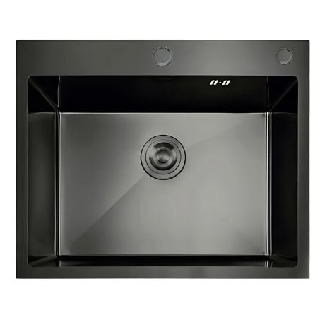 Мийка з нержавіючої сталі MIXXUS MH5843 DECOR NANO-BLACK (3.0/0.8) колір графіт (MI7042)