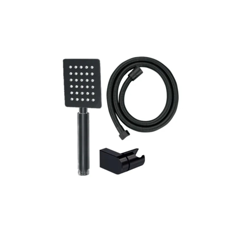 Душевой набор Mixxus Shower SET-02.SUS Black из нержавеющей стали с шлангом и лейкой (MI6159)