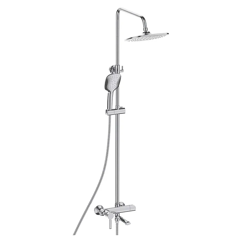 Душова колонка MIXXUS PREMIUM EDEM 009-J з змішувачем, хром, короткий вилив, настінний монтаж (MI5837) Душова колонка MIXXUS PREMIUM EDEM 009-J з змішувачем, хром, короткий вилив, настінний монтаж (MI5837)