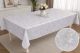Скатерть виниловая на большой стол 140×300 см с узором 7D/f/white 301