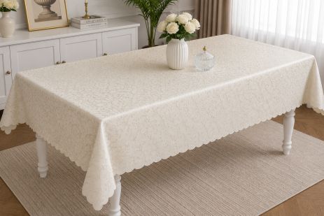 Скатерть виниловая на большой стол 140×300 см с узором 7D/z/champagne 305 Скатерть виниловая на большой стол 140×300 см с узором 7D/z/champagne 305