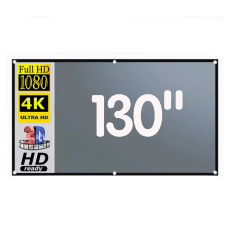 Екран для проектора 130" 16:9 сірий ALR (Anti-Light) металізований, складаний, настінний, Full HD / 4K / 3D