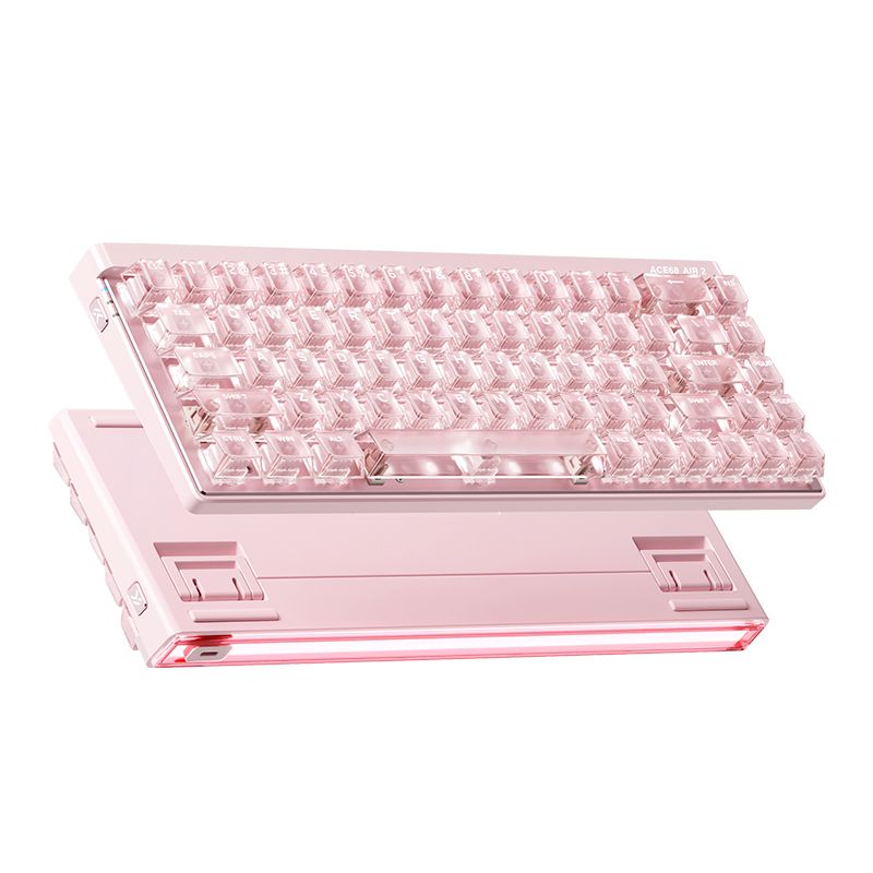 Игровая механическая клавиатура MCHOSE Ace 68 Air 2 Misty Pink, магнитные переключатели Mount Tai GT Hall Effect, RGB, USB Игровая механическая клавиатура MCHOSE Ace 68 Air 2 Misty Pink, магнитные переключатели Mount Tai GT Hall Effect, RGB, USB