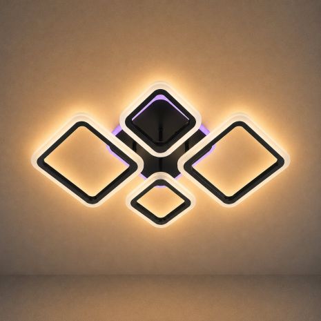 Люстра світлодіодна акрилова Sirius LI8822/2+2 BK (RGB) 84W+8W Люстра світлодіодна акрилова Sirius LI8822/2+2 BK (RGB) 84W+8W
