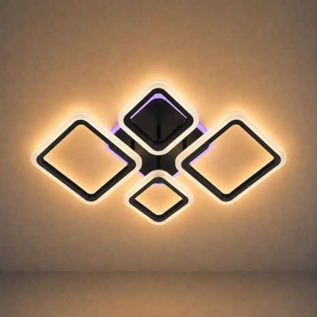 Люстра світлодіодна акрилова Sirius LI8822/2+2 BK (RGB) 84W+8W Люстра світлодіодна акрилова Sirius LI8822/2+2 BK (RGB) 84W+8W