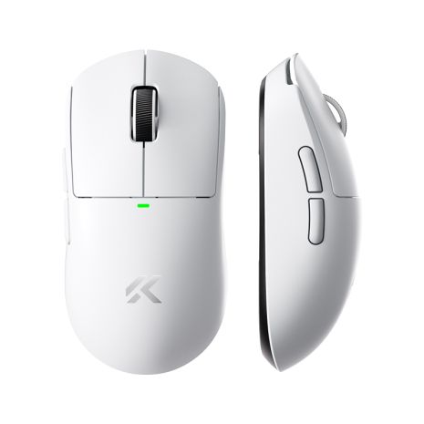 Игровая беспроводная мышь MCHOSE A5 V3 PAW3395, 56 г, 8K, Bluetooth+2.4 ГГц+USB, RGB, белая