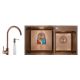 Комплект: мойка, смеситель, диспенсер MIXXUS SET-7843D-220x1.0-PVD-BRONZE (Цвет бронза) (MX0586) Комплект: мойка, смеситель, диспенсер MIXXUS SET-7843D-220x1.0-PVD-BRONZE (Цвет бронза) (MX0586)