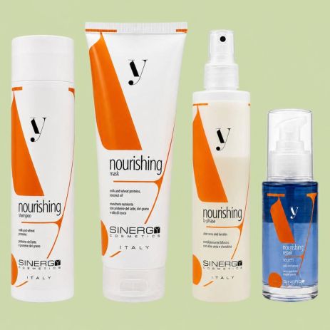 Набор Sinergy Nourishing QUATRO М шампунь, маска, спрей и флюид для сухих и поврежденных волос, 2х250+200+60 мл Набор Sinergy Nourishing QUATRO М шампунь, маска, спрей и флюид для сухих и поврежденных волос, 2х250+200+60 мл