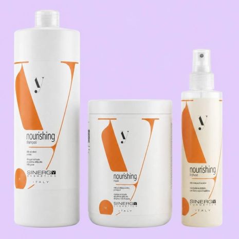 Набор Sinergy Nourishing TRIO L шампунь, маска и спрей для сухих и поврежденных волос, 2х1000+200 мл Набор Sinergy Nourishing TRIO L шампунь, маска и спрей для сухих и поврежденных волос, 2х1000+200 мл