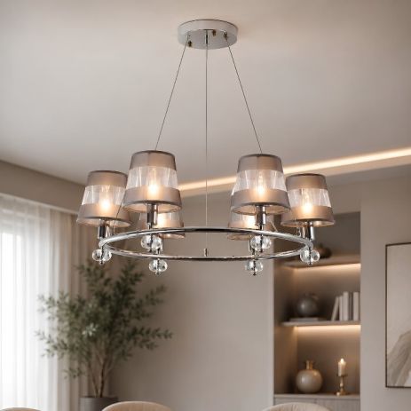 Люстра подвесная VALESO 1566/6 хром, E14×6, 60W Люстра подвесная VALESO 1566/6 хром, E14×6, 60W