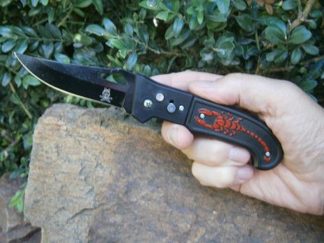 Ниже складной автоматический выкидной Red Scorpion «Скорпион» 20,5 см