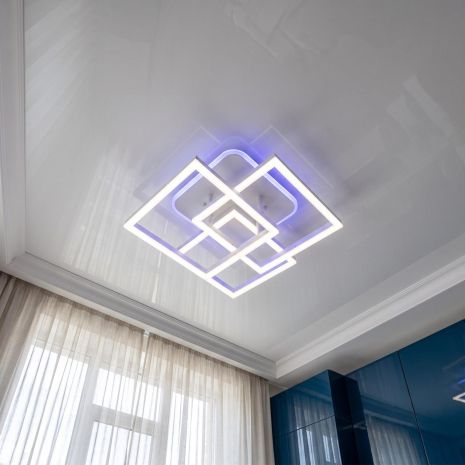 Светодиодная люстра квадраты Diasha 100W до 20 м² цвет Белый MX11058/3S WH 3col dim