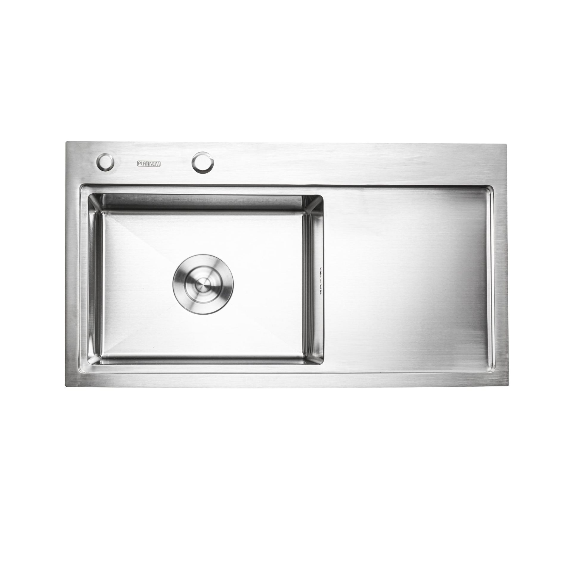 Кухонная мойка Platinum Handmade 780х430х220 L (толщина 3,0/1,5 мм, корзина и дозатор в комплекте) Кухонная мойка Platinum Handmade 780х430х220 L (толщина 3,0/1,5 мм, корзина и дозатор в комплекте)