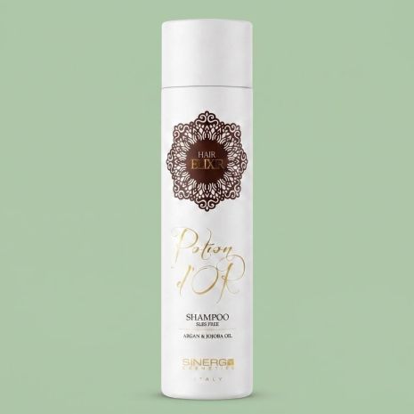 Бессульфатный шампунь Sinergy Potion D'or Shampoo с маслом арганы и жожоба для сухих и тусклых волос, 250 мл Бессульфатный шампунь Sinergy Potion D'or Shampoo с маслом арганы и жожоба для сухих и тусклых волос, 250 мл