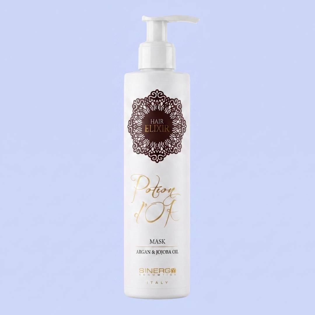 Маска Sinergy Potion D'or Mask с маслом арганы и жожоба для питания и восстановления поврежденных волос, 250 мл Маска Sinergy Potion D'or Mask с маслом арганы и жожоба для питания и восстановления поврежденных волос, 250 мл
