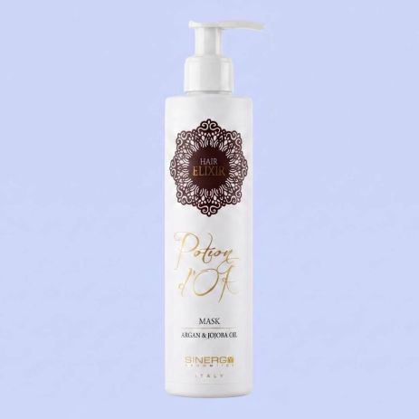 Маска Sinergy Potion D'or Mask с маслом арганы и жожоба для питания и восстановления поврежденных волос, 250 мл Маска Sinergy Potion D'or Mask с маслом арганы и жожоба для питания и восстановления поврежденных волос, 250 мл