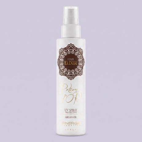 Спрей для волос Sinergy Cosmetics Potion D'or UV Spray Protective с УФ-защитой и аргановым маслом, 150 мл Спрей для волос Sinergy Cosmetics Potion D'or UV Spray Protective с УФ-защитой и аргановым маслом, 150 мл