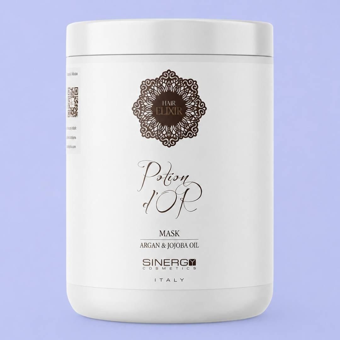 Маска Sinergy Potion D'or Mask с маслом арганы и жожоба для питания и восстановления поврежденных волос, 1000 мл Маска Sinergy Potion D'or Mask с маслом арганы и жожоба для питания и восстановления поврежденных волос, 1000 мл
